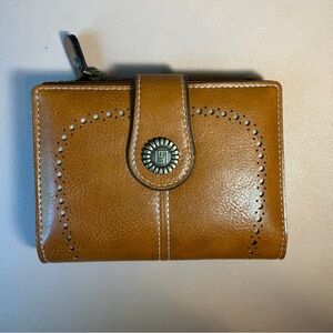 Women’s Vintage Style RFID Blocking Wallet Brown Snap Closure Organizers
